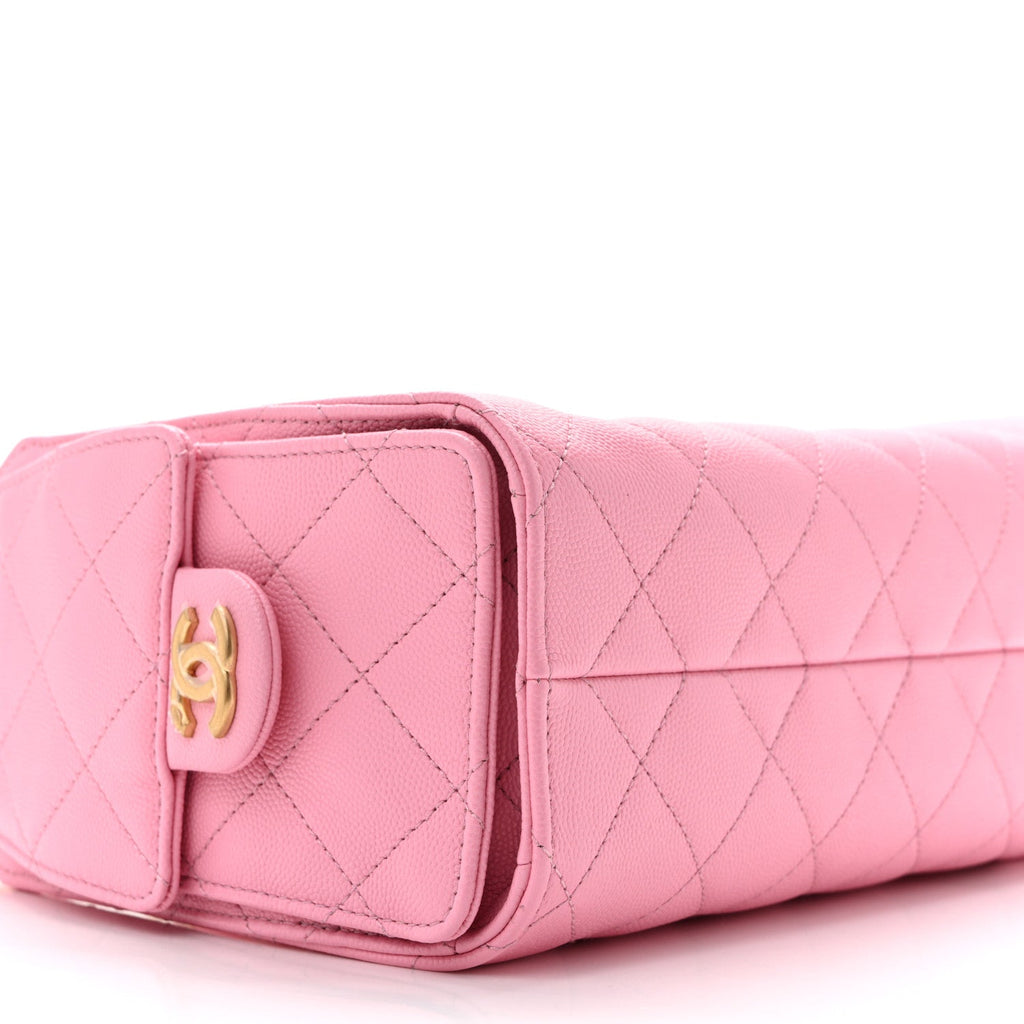 Caviar Quilted Mini Chanel 25 Handbag Pink