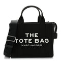Cotton Canvas Small The Traveler Tote Bag Black