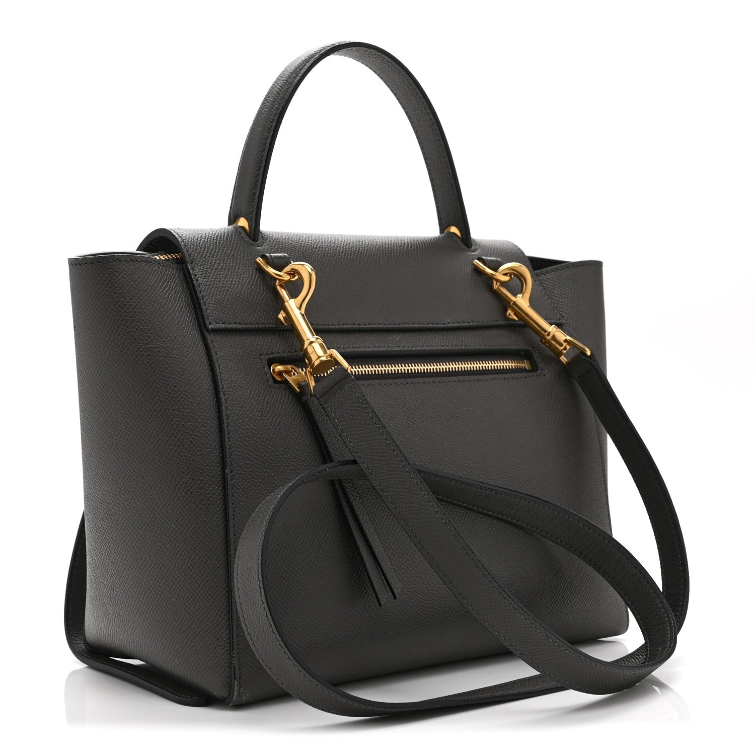 Baby Grained Calfskin Micro Belt Bag Grey