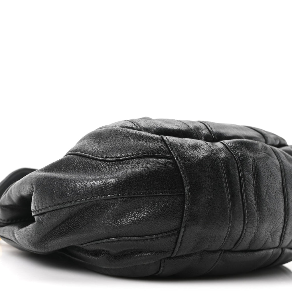 Nappa Stripes Mini Shoulder Bag Black
