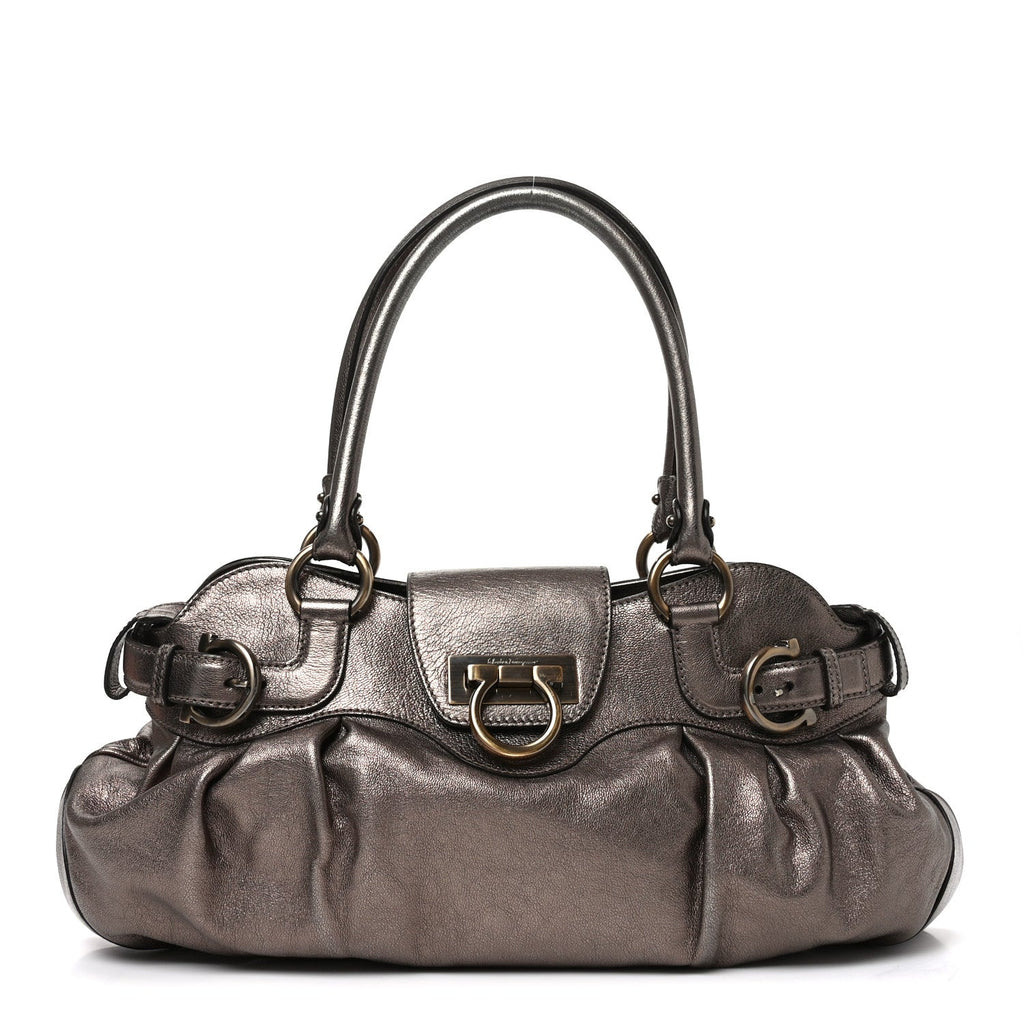 Calfskin Marisa Shoulder Bag Bronze