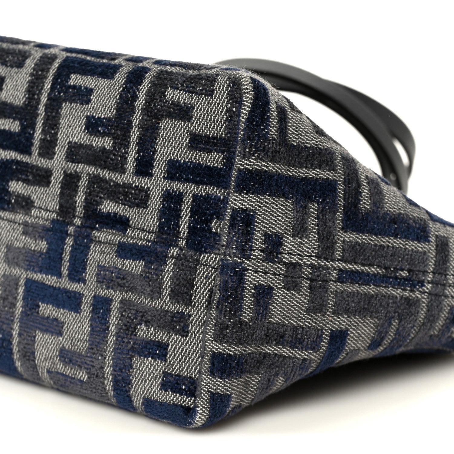 Chenille Vitello Santa Barbara FF Mini Roll Tote Navy