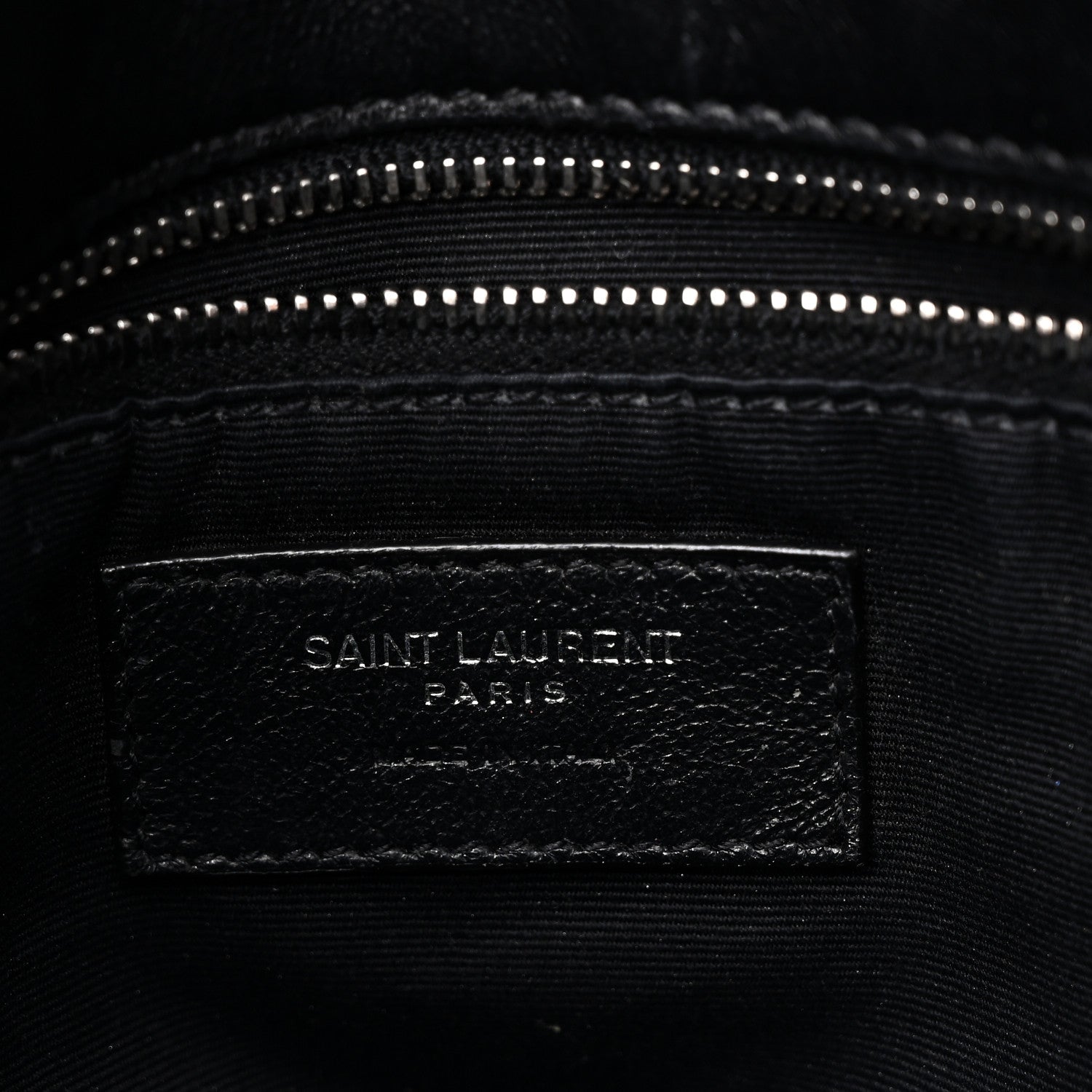 Lambskin Quilted Medium Loulou Puffer Monogram Chain Satchel Black