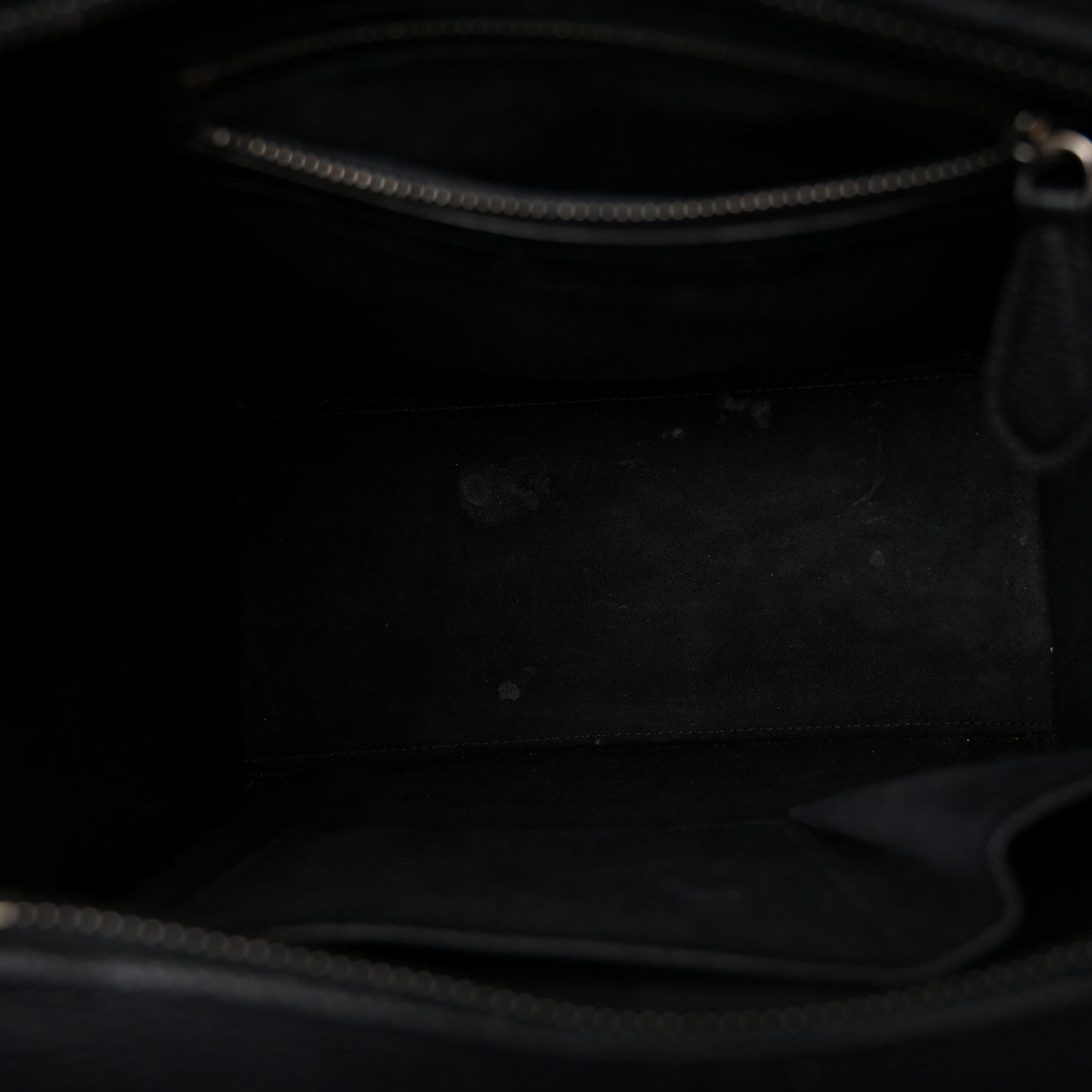 Drummed Calfskin Micro Luggage Black