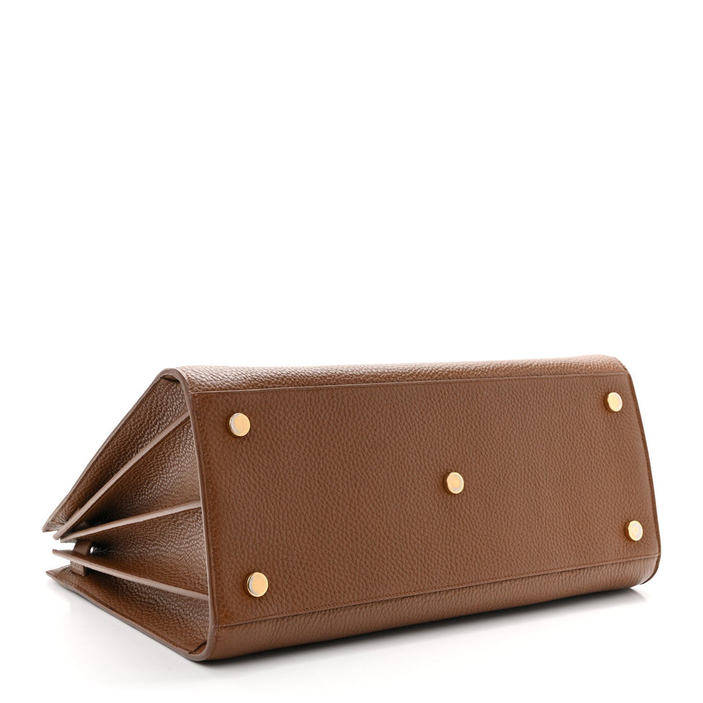Grained Calfskin Large Souple Sac De Jour Carryall Cinnamon