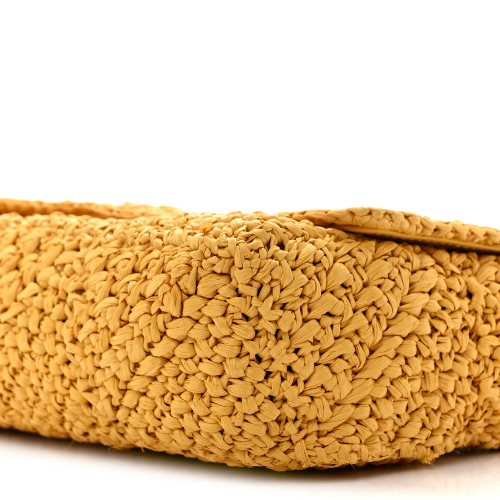 Raffia Monogram Medium Jamie Wheat