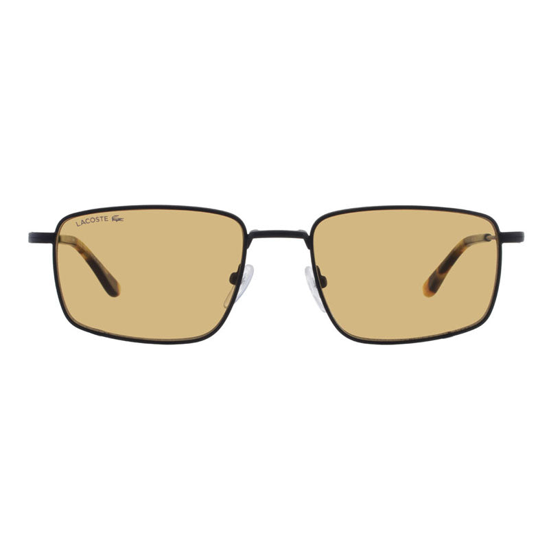 Lacoste Sunglasses Rectangle Full Rim, Matte Light Gunmetal Frame and Brown Grey Lens L277S033