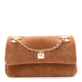 Suede Calfskin Small Eyes On You Flap Camel