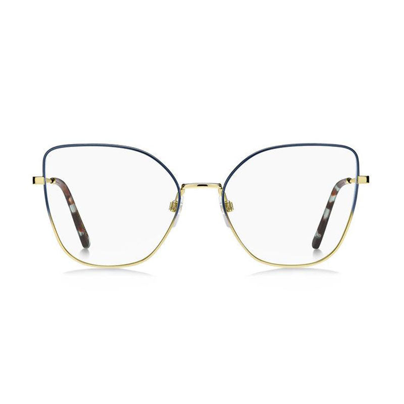 Marc Jacobs Eyeglasses Cat Eye Full Rim, Gradient Matte Blue Gold Frame and Clear Demo Lenses Lens MARC7040NUC00