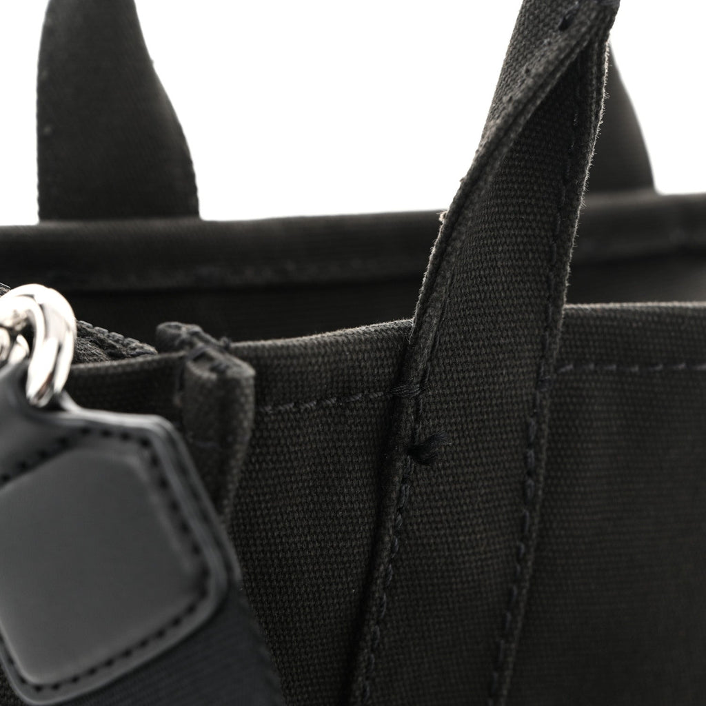Cotton Canvas Small The Traveler Tote Bag Black