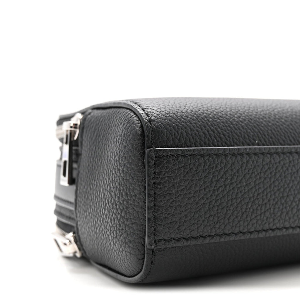 Soft Calfskin Mini Camera Bag Black