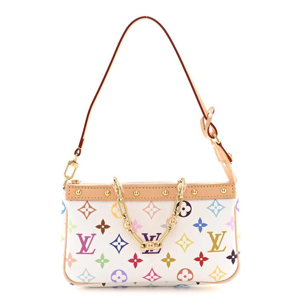 LV X TM Monogram Multicolor Pochette Accessories White