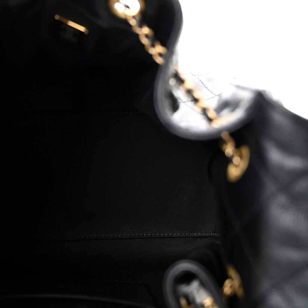 Caviar Quilted Small Chanel 25 Handbag Black