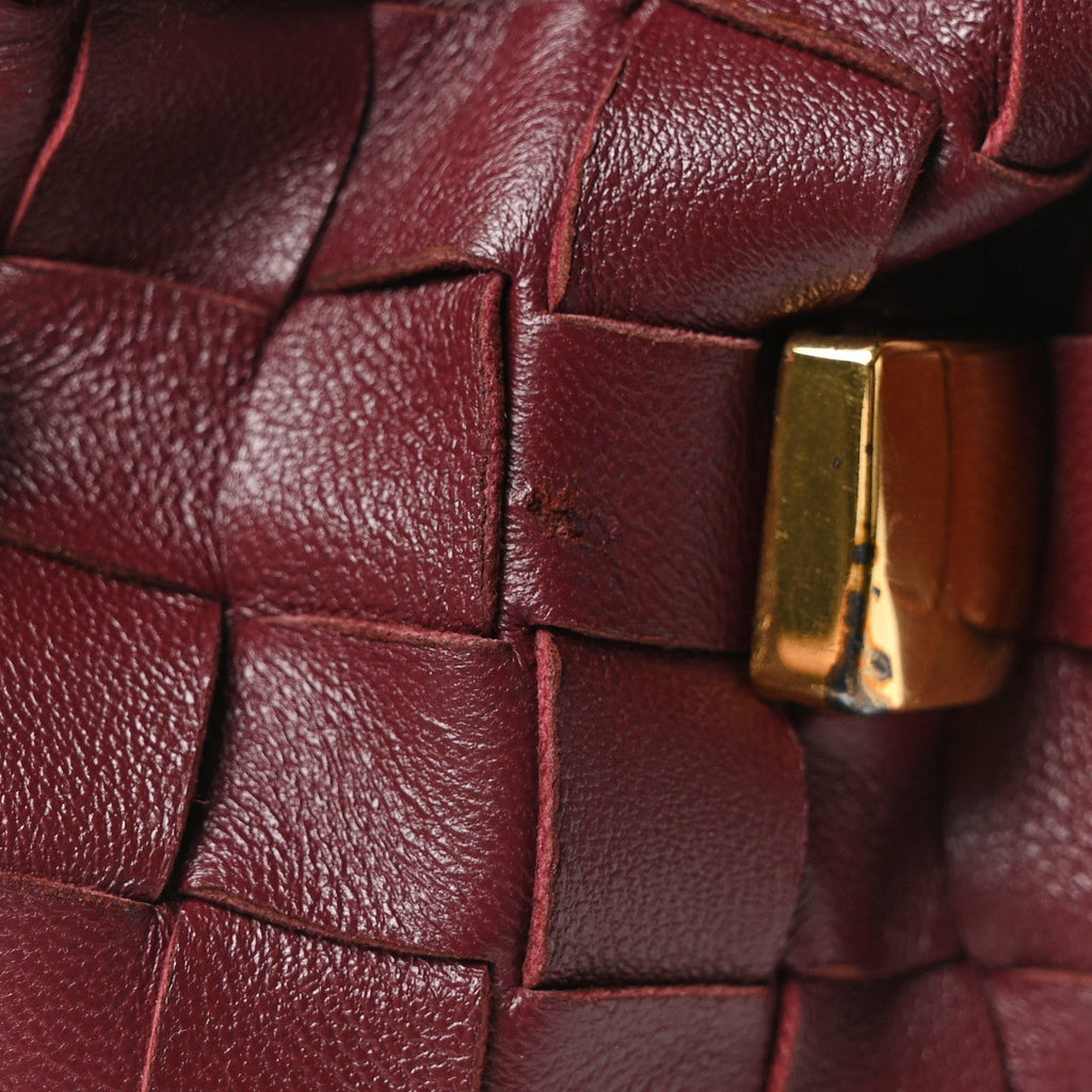 Nappa Intrecciato Studded The Mini Pouch Barolo