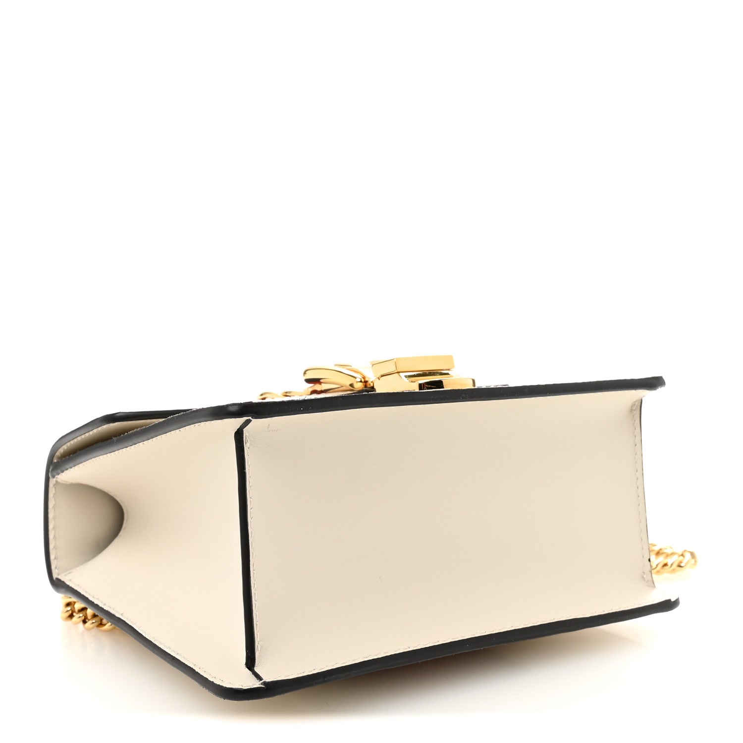 Calfskin Mini Sylvie Chain Shoulder Bag White
