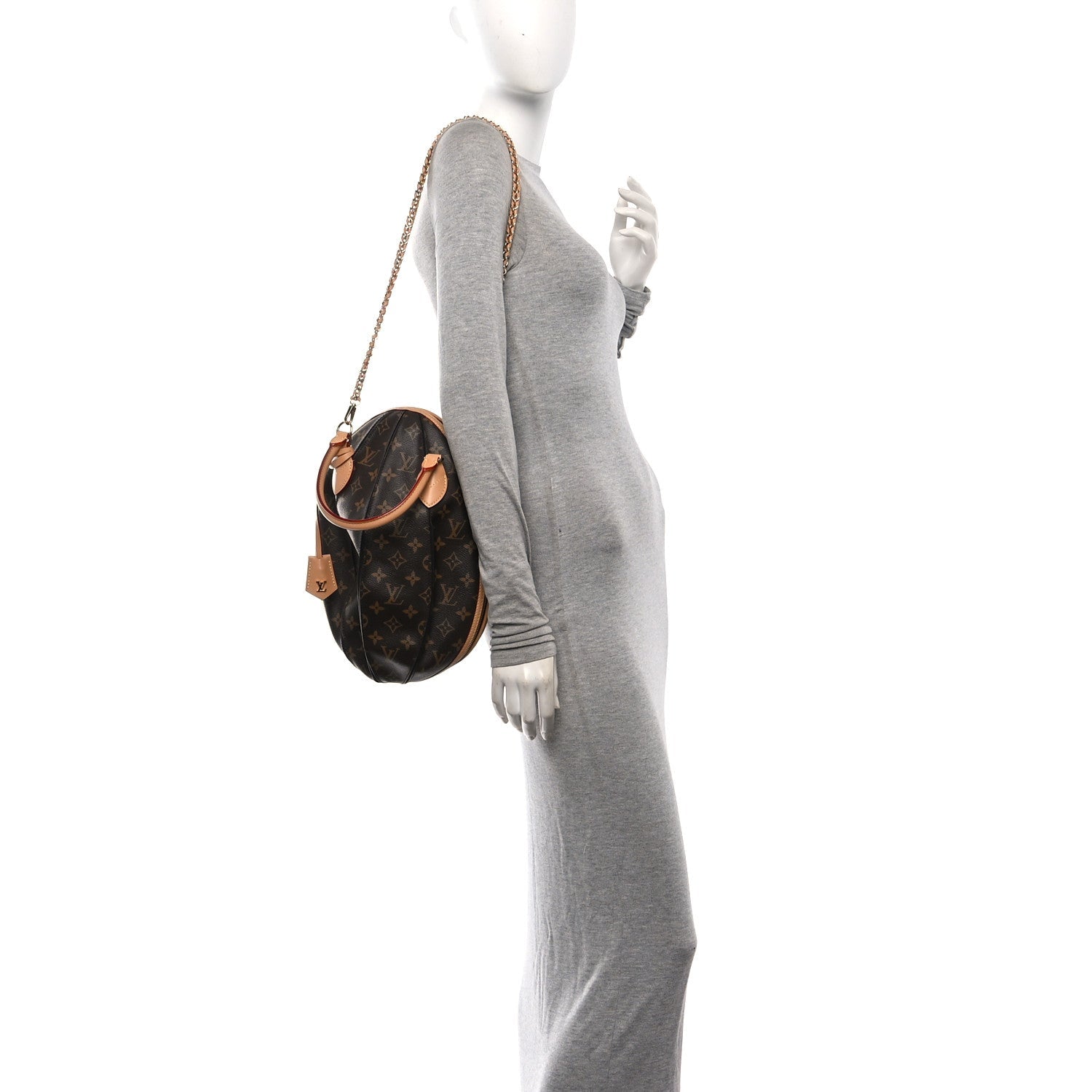 Monogram Braided Egg Bag Black