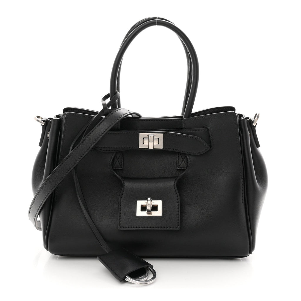 Smooth Calfskin Mini Bel Air Carry All Bag Black