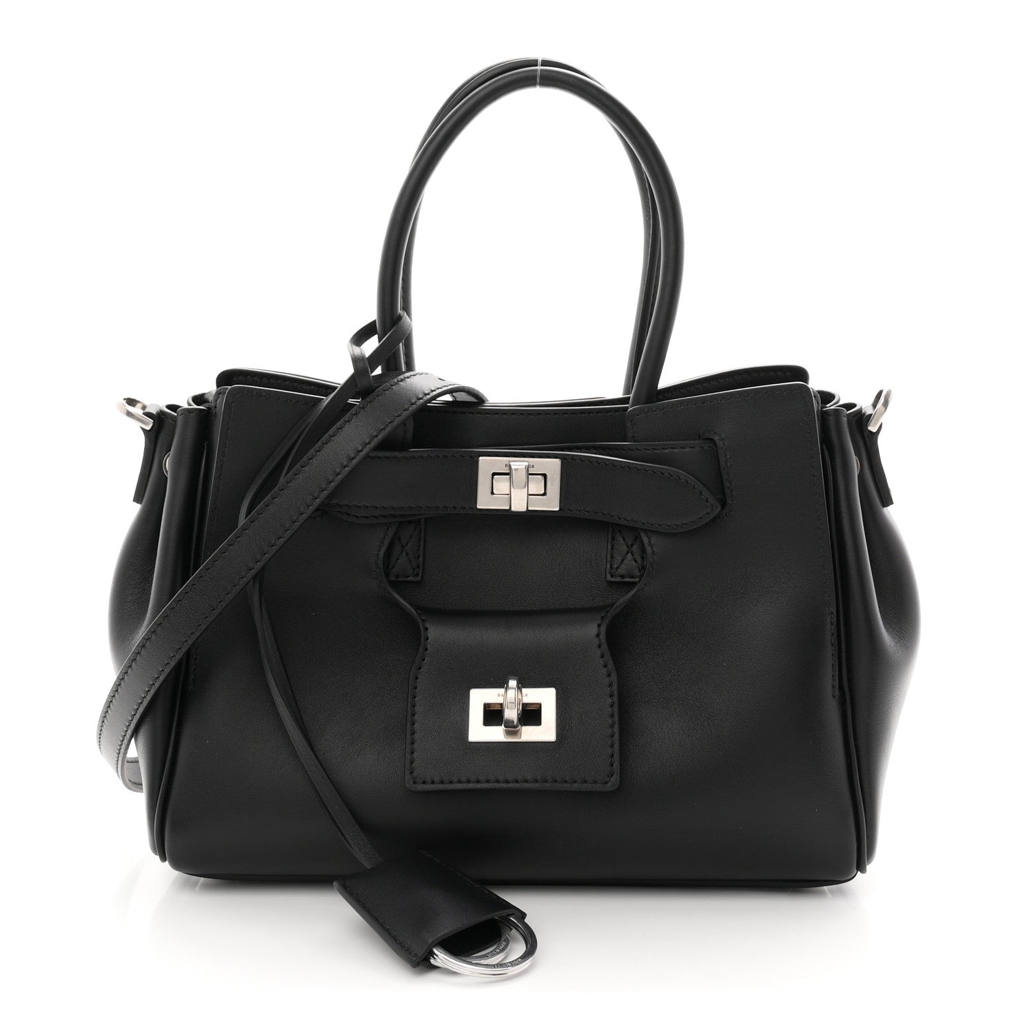Smooth Calfskin Mini Bel Air Carry All Bag Black