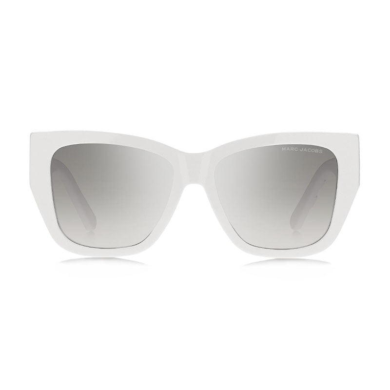 Marc Jacobs Sunglasses Square Full Rim, White Grey Frame and Grey Mirror Gradient Silver Lens MARC695/S0HYMIC