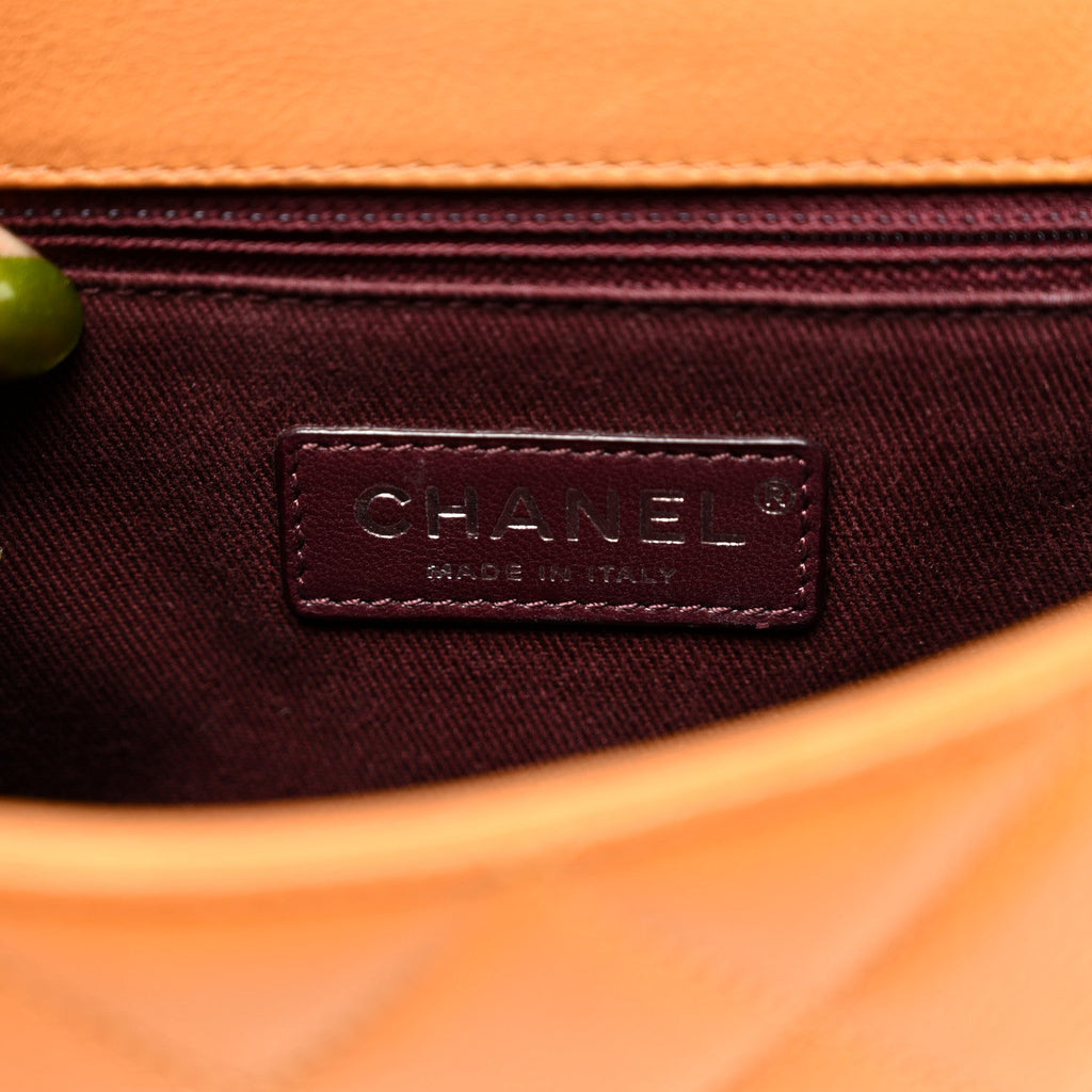 Nubuck Caviar Quilted Small Daily Carry Messenger Yellow
