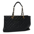 Caviar Quilted XL Grand Shopping Tote GST Black