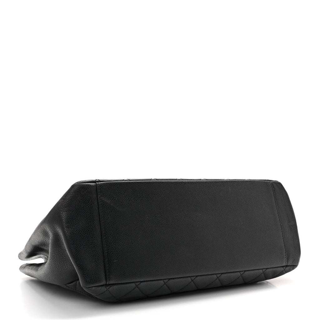 Caviar Quilted Grand Shopping Tote GST Black