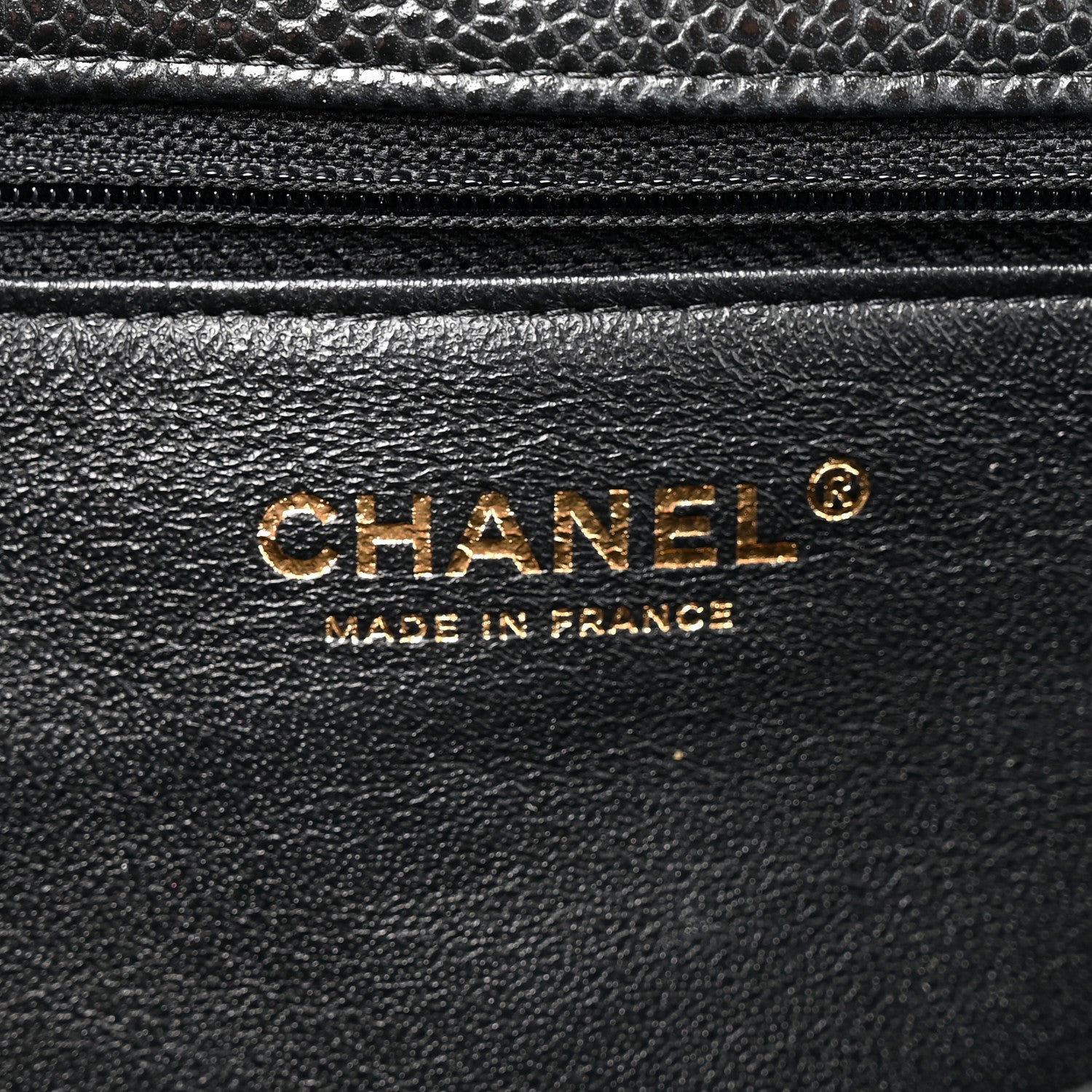 Caviar Quilted Flap Clutch Black