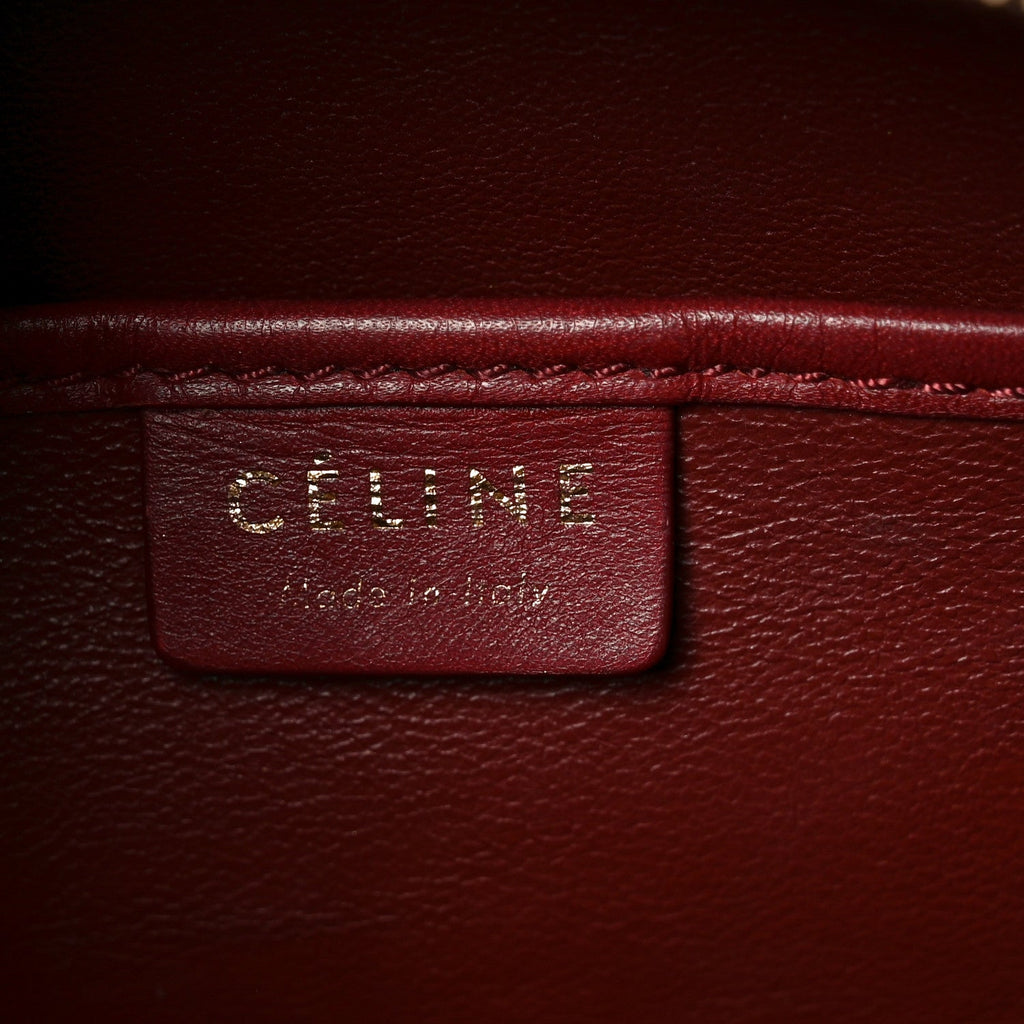 Smooth Calfskin Nano Luggage Burgundy
