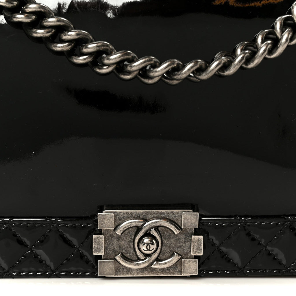 Patent New Medium Boy Reverso Flap Black