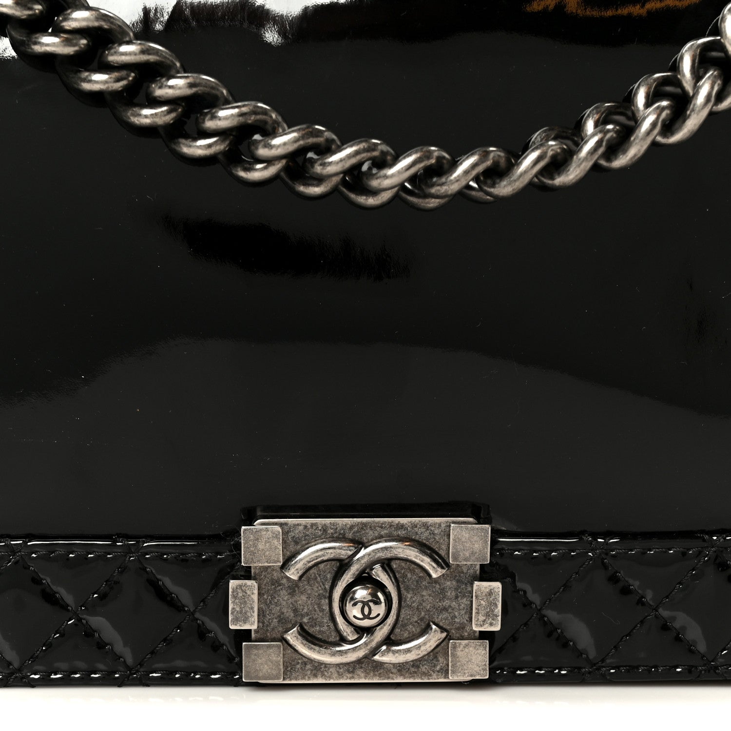 Patent New Medium Boy Reverso Flap Black