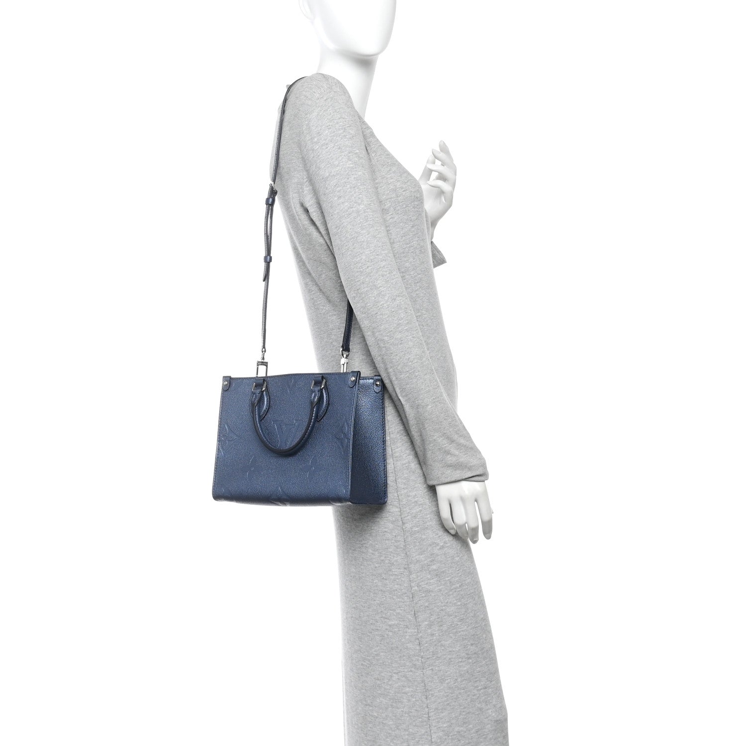 Metallic Empreinte Monogram Giant Onthego PM Navy Nacre
