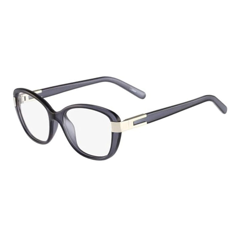 Chloe Eyeglasses Cat Eye Full Rim, Dark Grey Frame and Clear Demo Lens Lens CE2650036