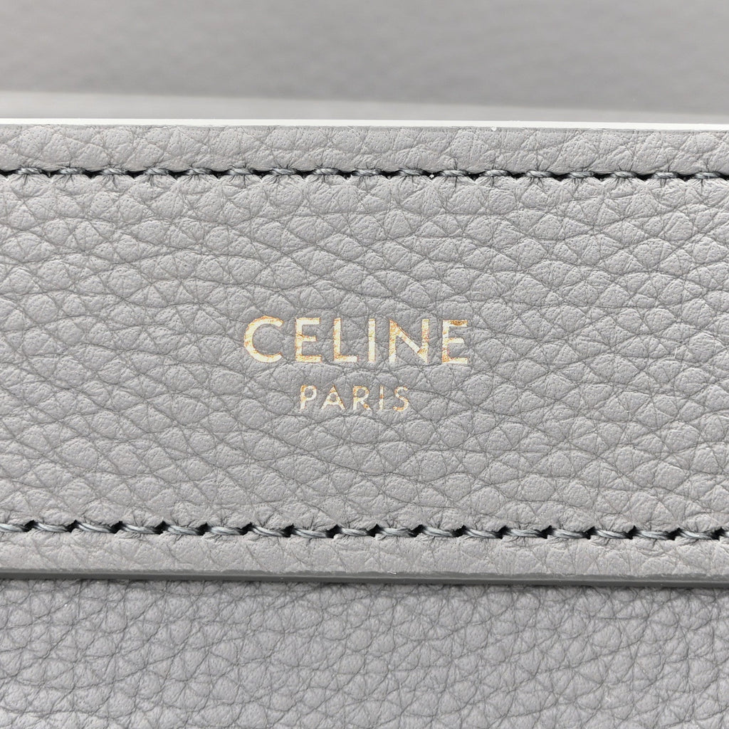 Drummed Calfskin Nano Luggage Kohl