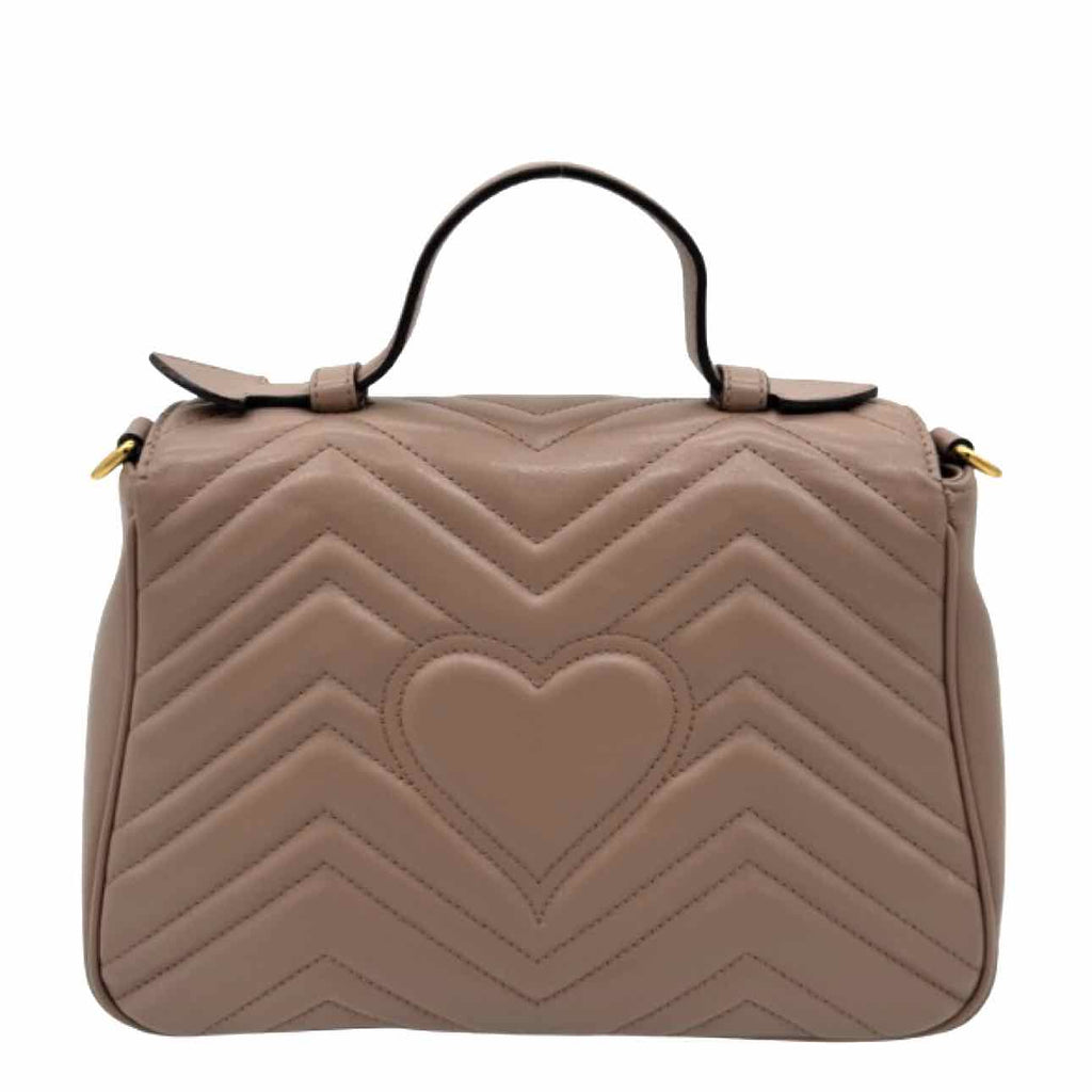GUCCI Quilted Marmont Small Top Handle Bag Dusty Pink