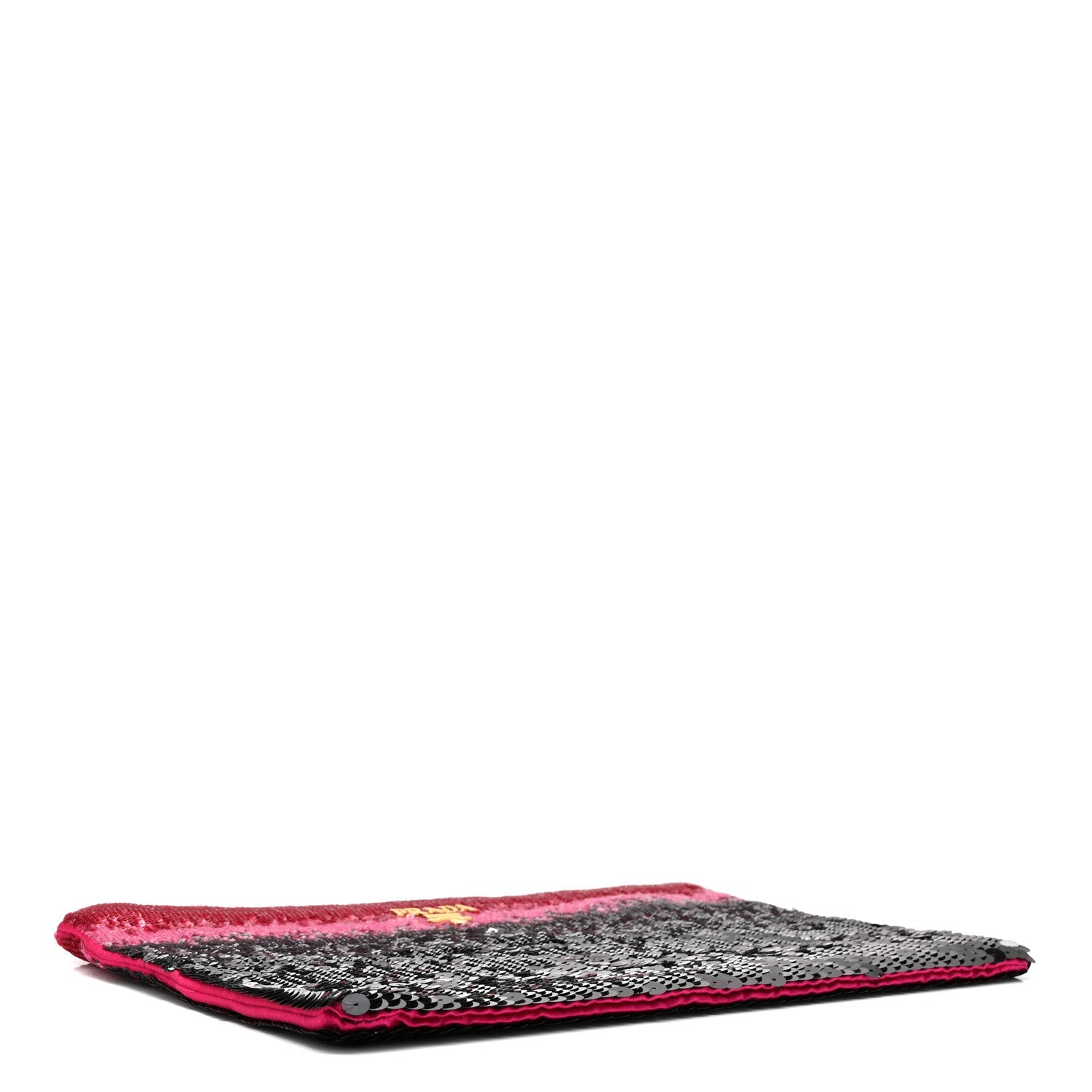 Sequin Ombre Clutch Black Pink Red