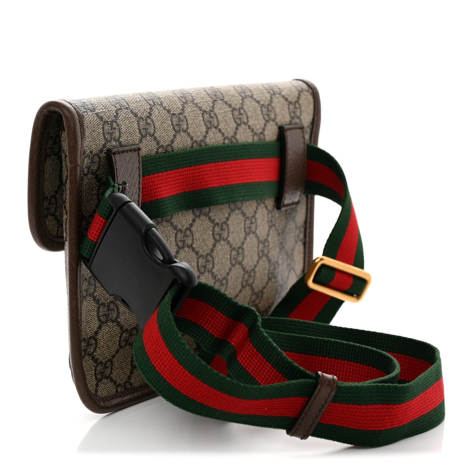 GG Supreme Monogram Neo Vintage Web Belt Bag Brown