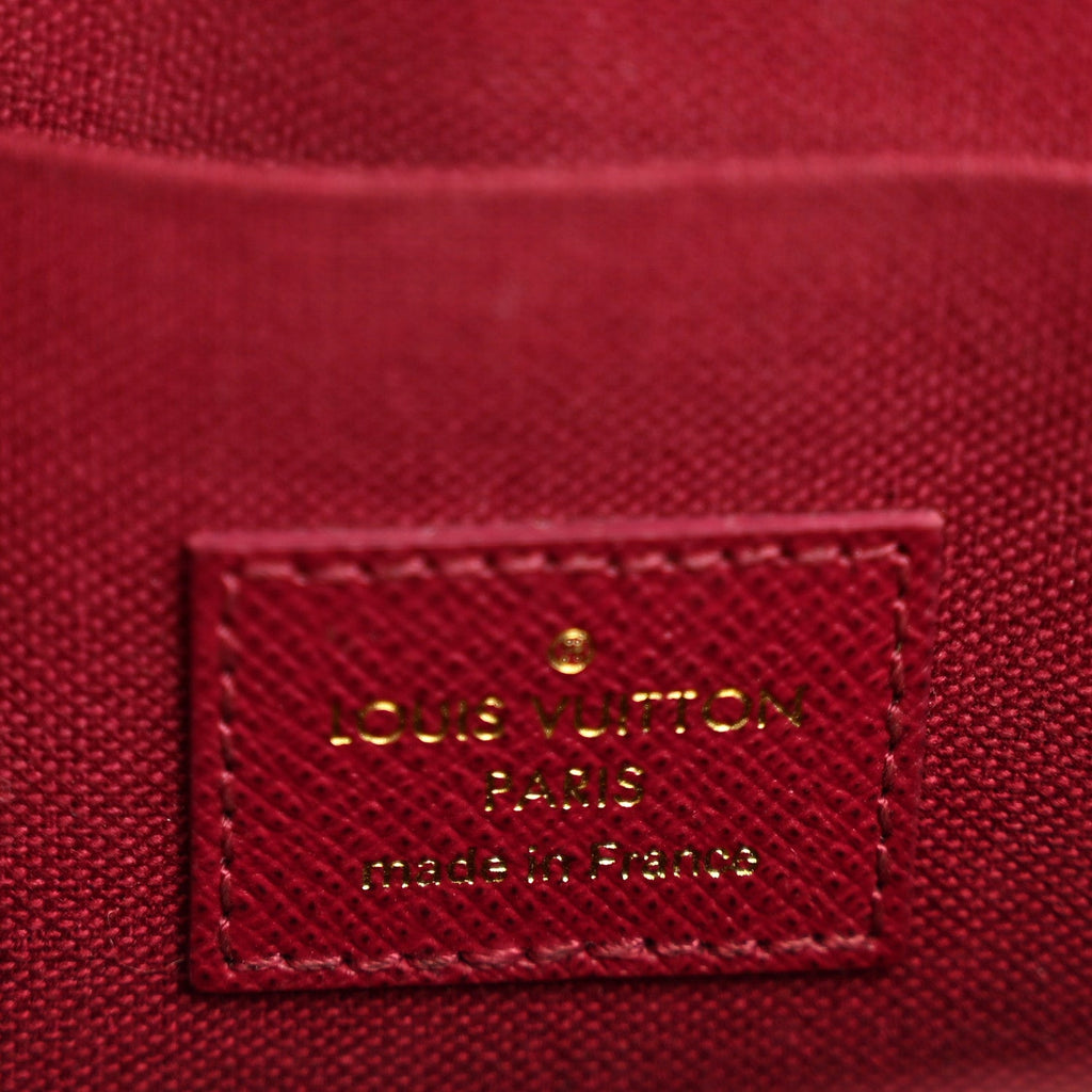 Monogram Pochette Felicie Chain Wallet Fuchsia
