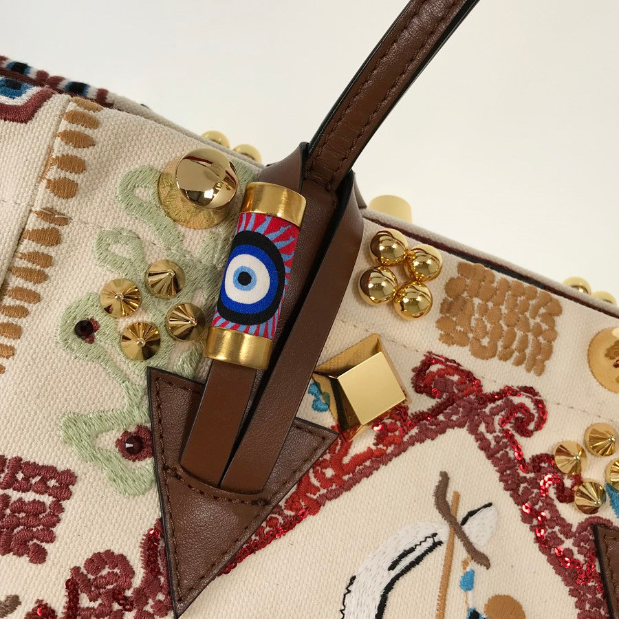 Christian Louboutin Green Hippo Small Brodelille Frisee Tote bag