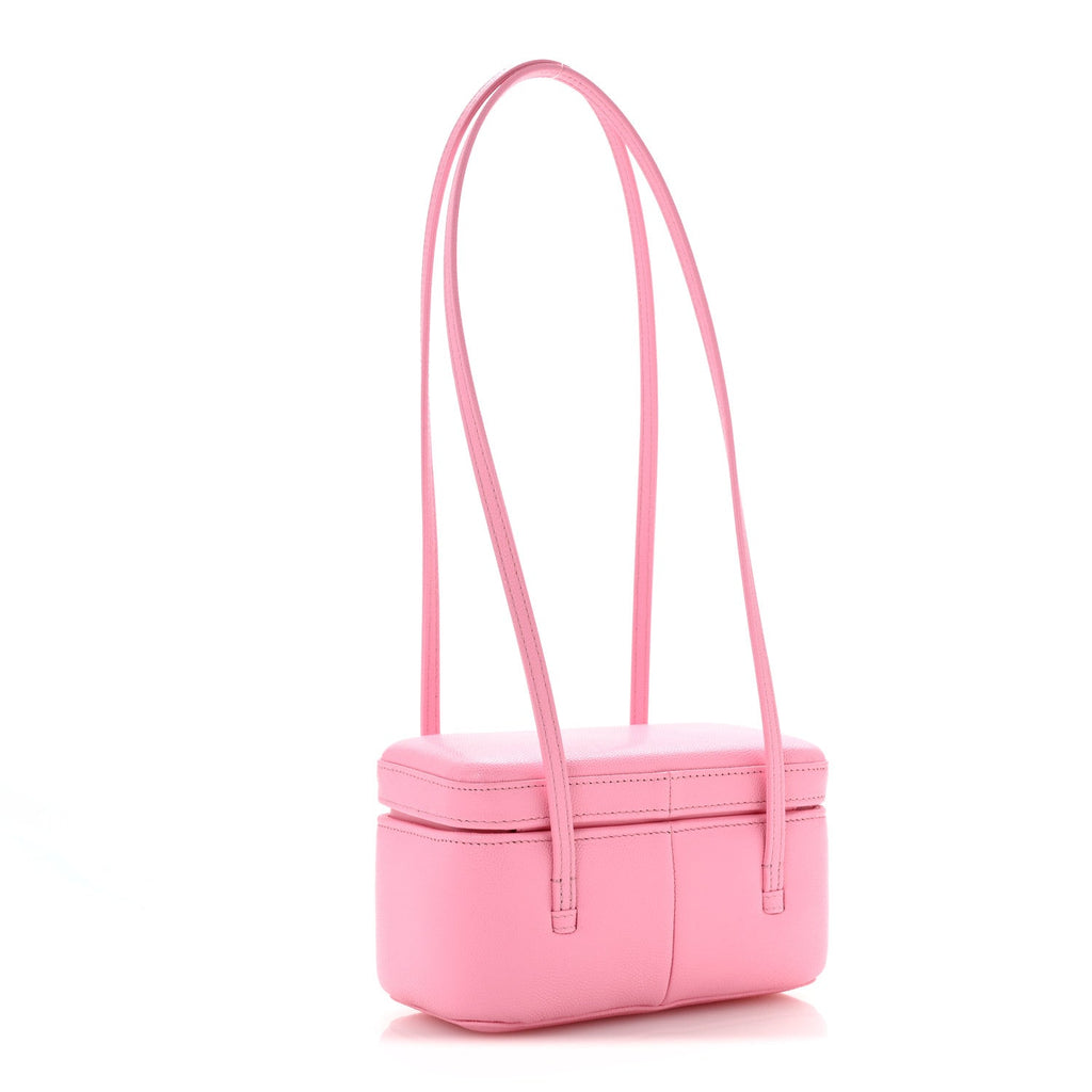 Shiny Caviar Preppy Coco Long Vanity With Strap Rose