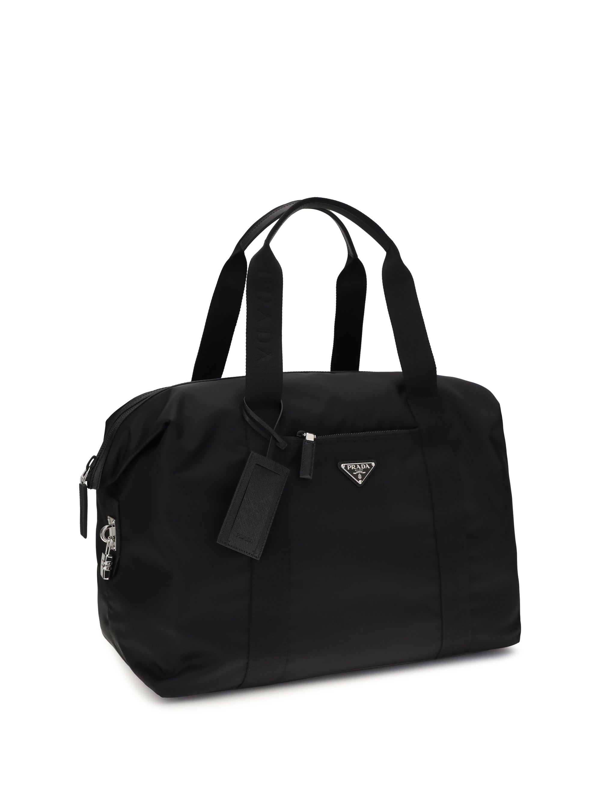 Prada Men Travel Bag In Re-Nylon And Saffiano