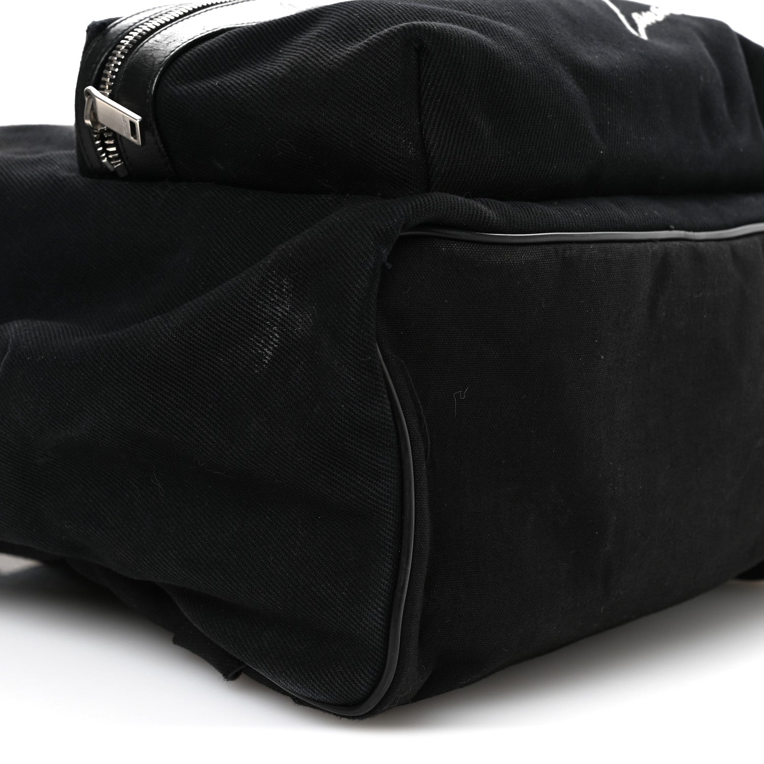 Canvas Signature Embroidered City Backpack Black