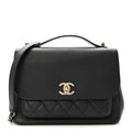 Caviar Quilted Large Business Affinity Flap Black