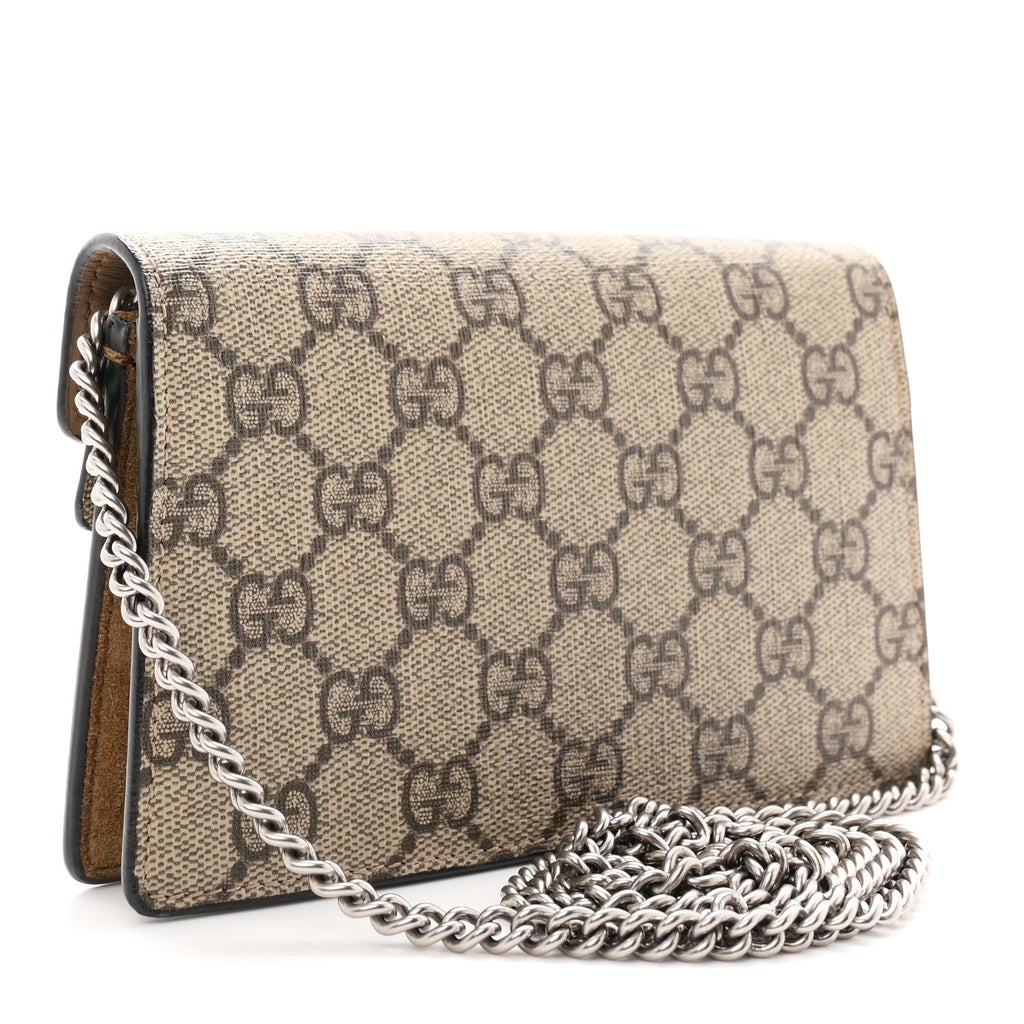 GG Supreme Monogram Super Mini Dionysus Shoulder Bag Taupe