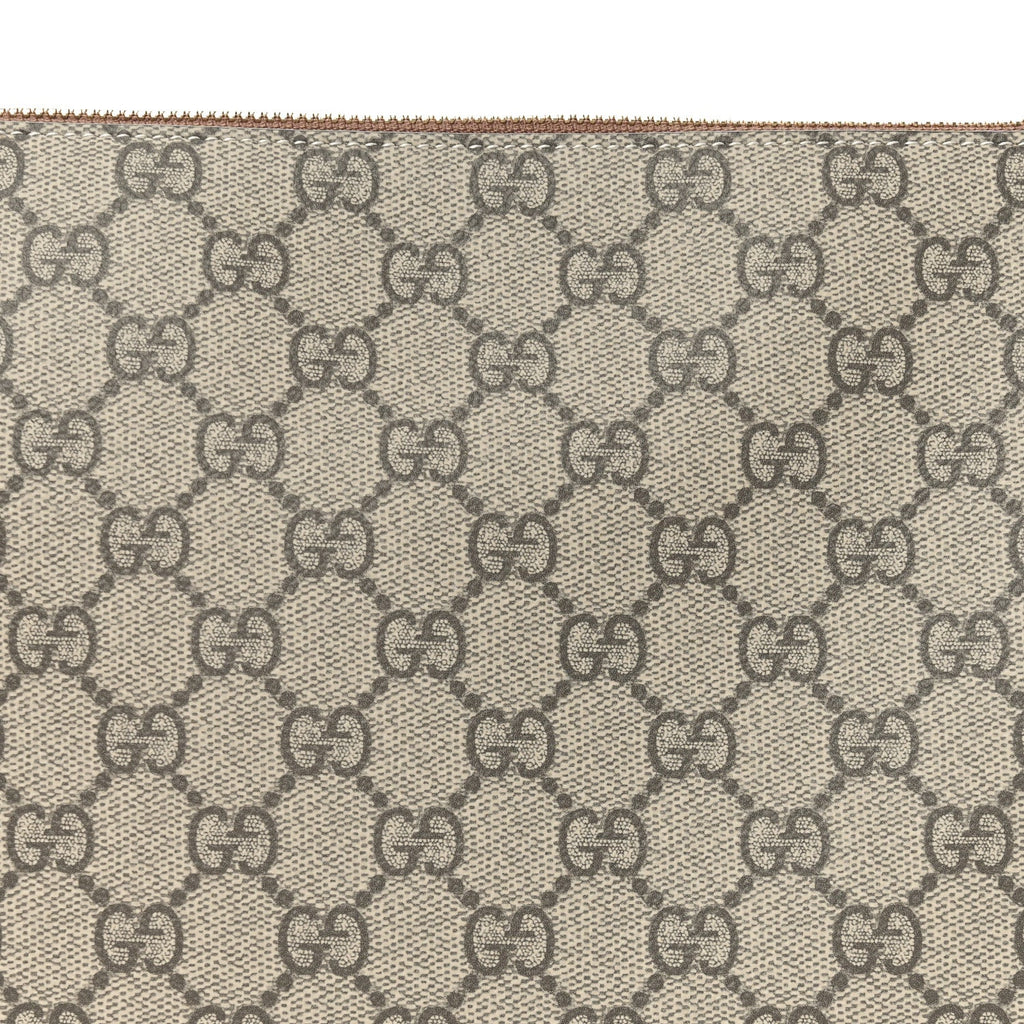 GG Supreme Monogram Emblem Medium Shoulder Bag Beige Ebony Sundial