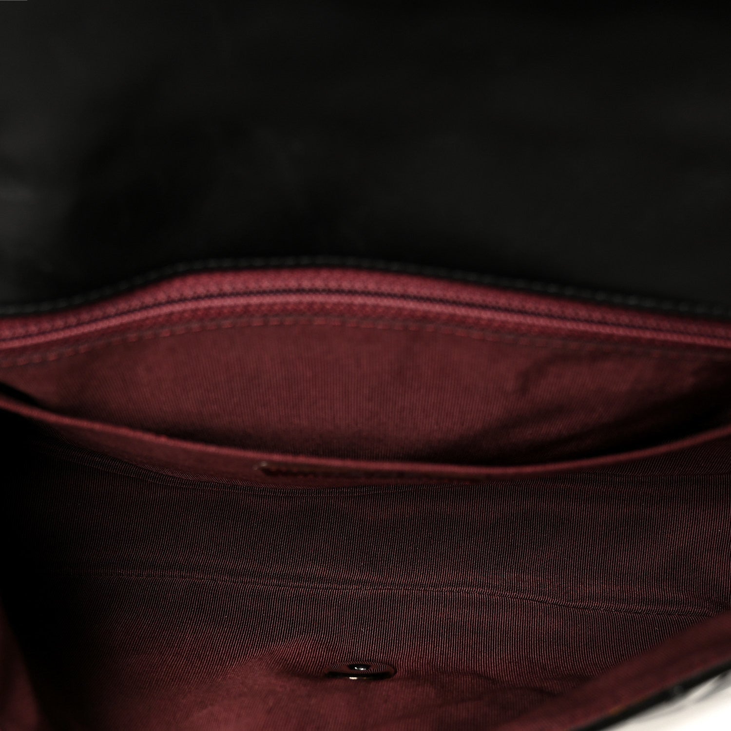 Patent Quilted Secret Label Medium Flap Black