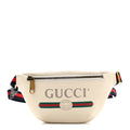 Grained Calfskin Small Logo Belt Bag White