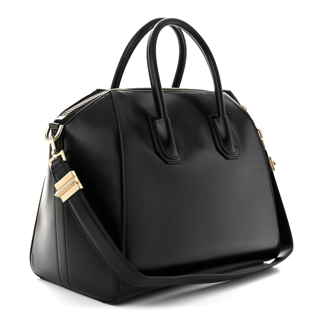 Shiny Lord Calfskin Medium Antigona Black