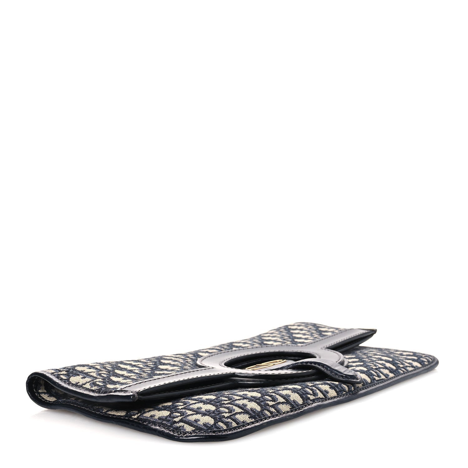 Oblique Fold Over Clutch Blue
