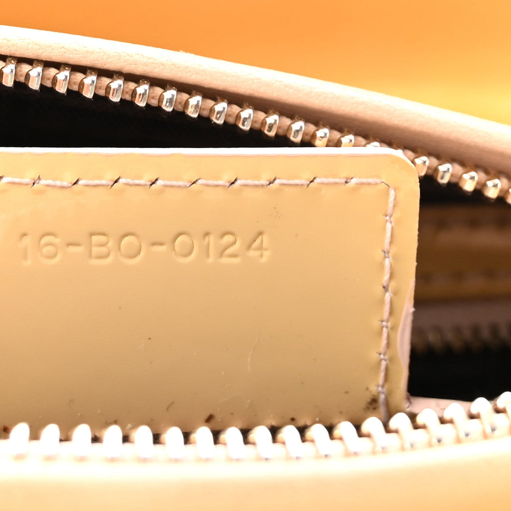 Patent Cannage Medium Lady Dior Beige