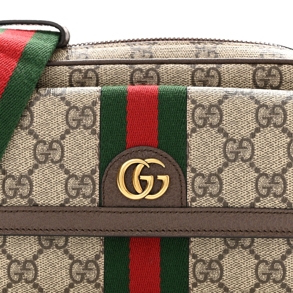 GG Supreme Monogram Web Mini Ophidia Bag Beige Ebony